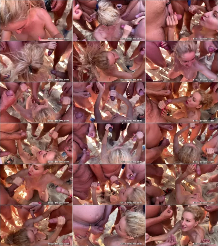 Elisa Dreams - Sex Challenge 2019 - Bukkake on the beach (58 guys) [FullHD 1080p] (Elisa-Dreams)