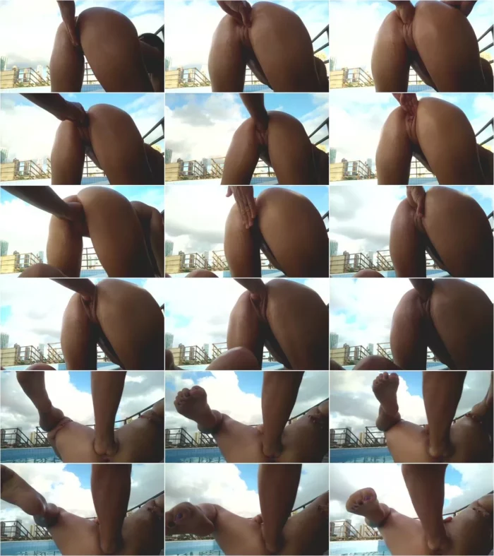 Amateur - Poolside fist fucking orgasms (07.01.2020) [FullHD 1080p] (Sicflics)