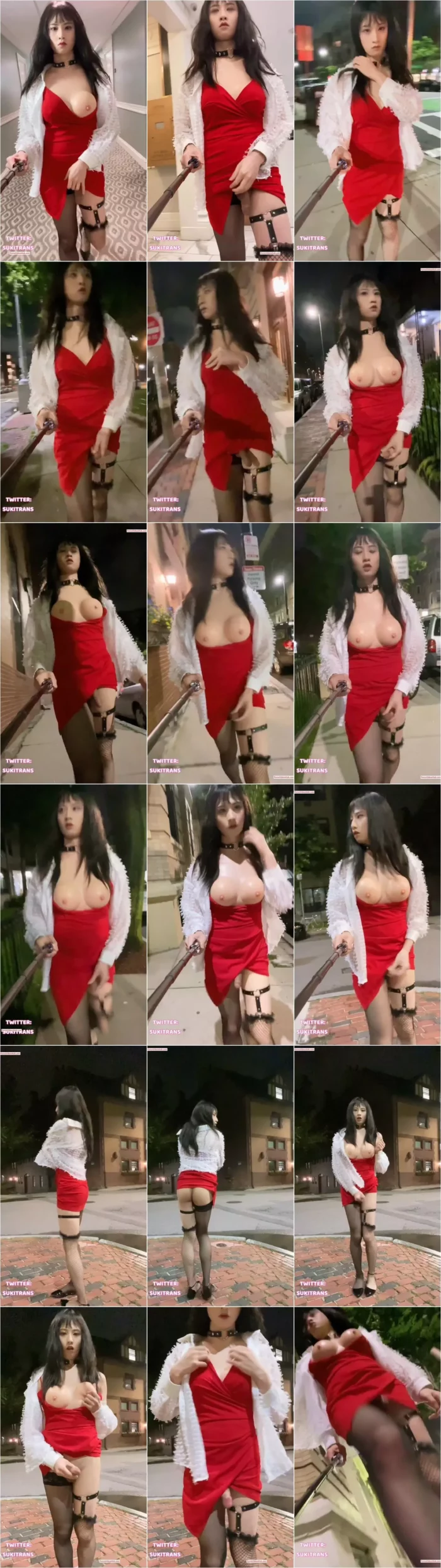 Suki TRANS - Exposing Boobs and Cock in the Street (13.06.2020) [UltraHD/2K 1920p] (Trans)