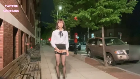 Suki TRANS - OL Style Outdoor Flash Cumshot [FullHD 1080p] (Trans)