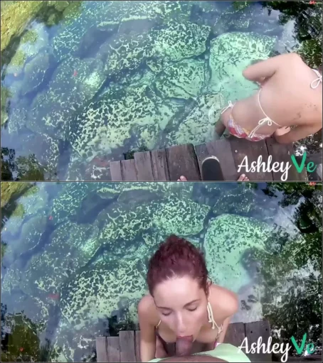 AshleyVe - Naturlicher Pool Blowjob [HD 720p] (MDH)