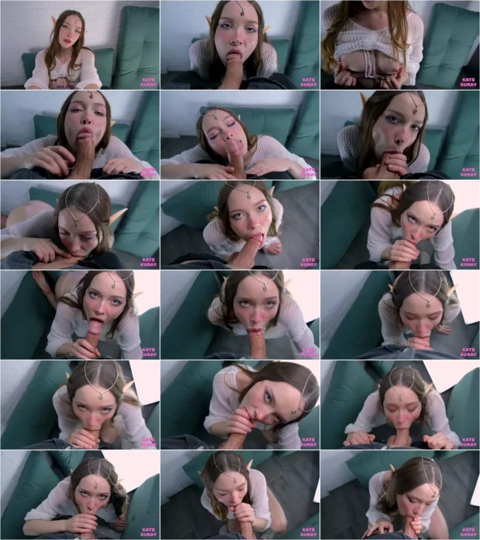 Katekuray  - beautiful elf gets fucked in her mouth [FullHD 1080p] (Teen)