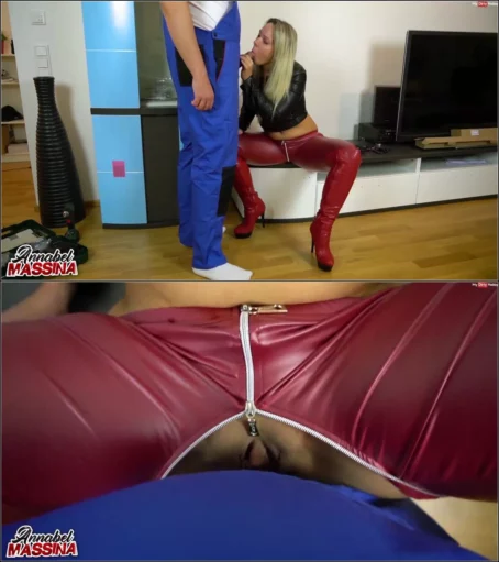 AnnabelMassina - Hardcore Fick fur Lederschlampe XXL Gesichtsbesamung [FullHD 1080p] (MDH)