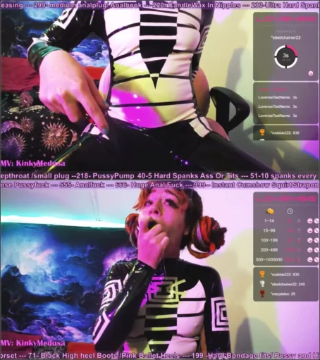 KinkyMedusa - Latex Sub playing for daddy [FullHD 1080p] (Dildo)