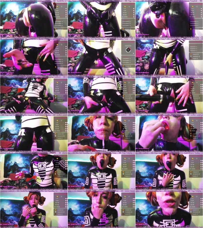 KinkyMedusa - Latex Sub playing for daddy [FullHD 1080p] (Dildo)