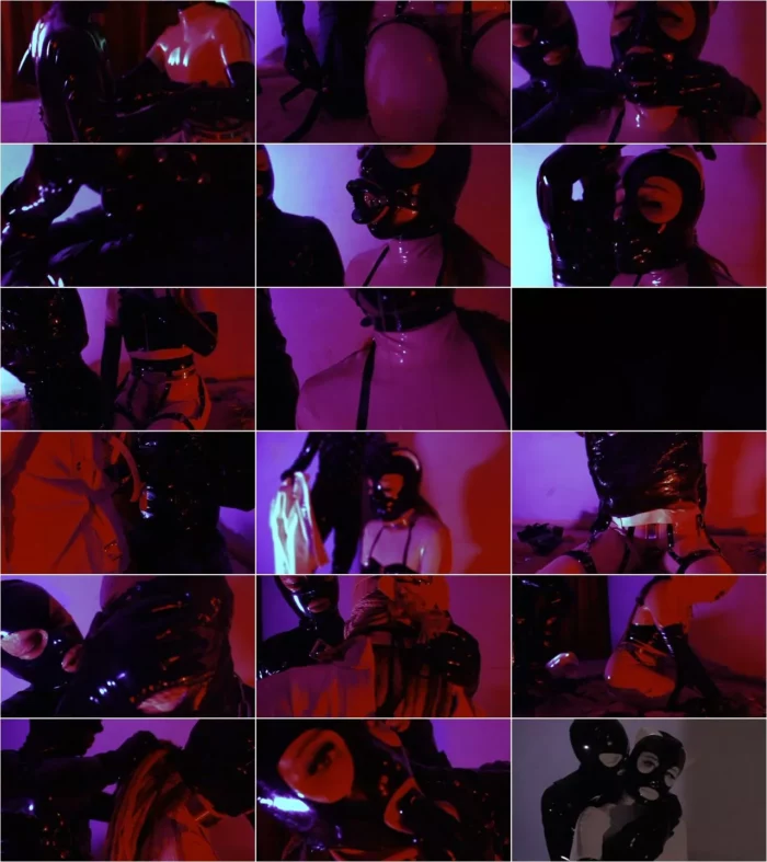 KinkyMedusa - Restriction in Latex Session Couple [FullHD 1080p] (Dildo)