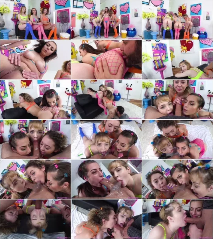 Allie Addison, Aliya Brynn, Spencer Bradley - Swapping & Sucking Cock With Aliya, Allie & Spencer (11-01-2021)   [FullHD 1080p] (Swallow)