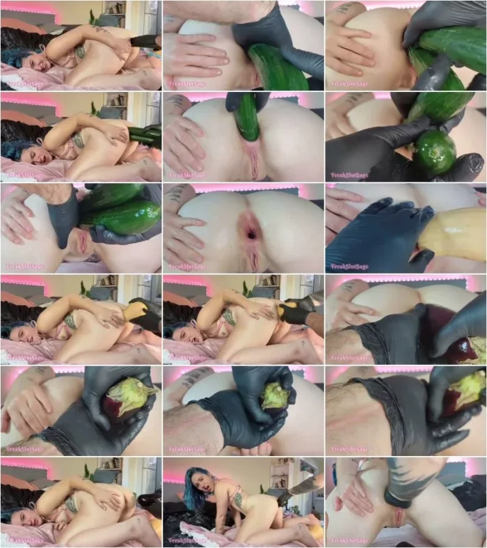 sage avery xxx - Anal Eggplant + Huge Veggie Insertions [HD 720p] (Dildo)