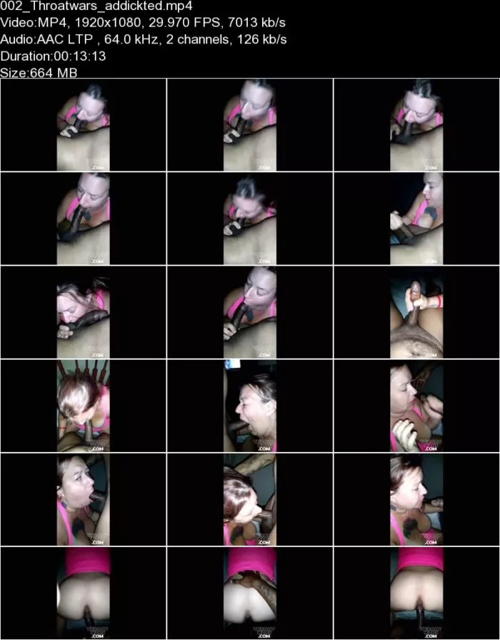 Throatwars - SiteRip 62 Clips [FullHD 1080p] (Interracial)