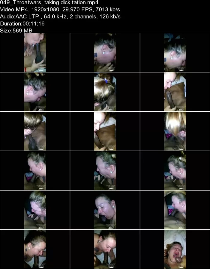 Throatwars - SiteRip 62 Clips [FullHD 1080p] (Interracial)