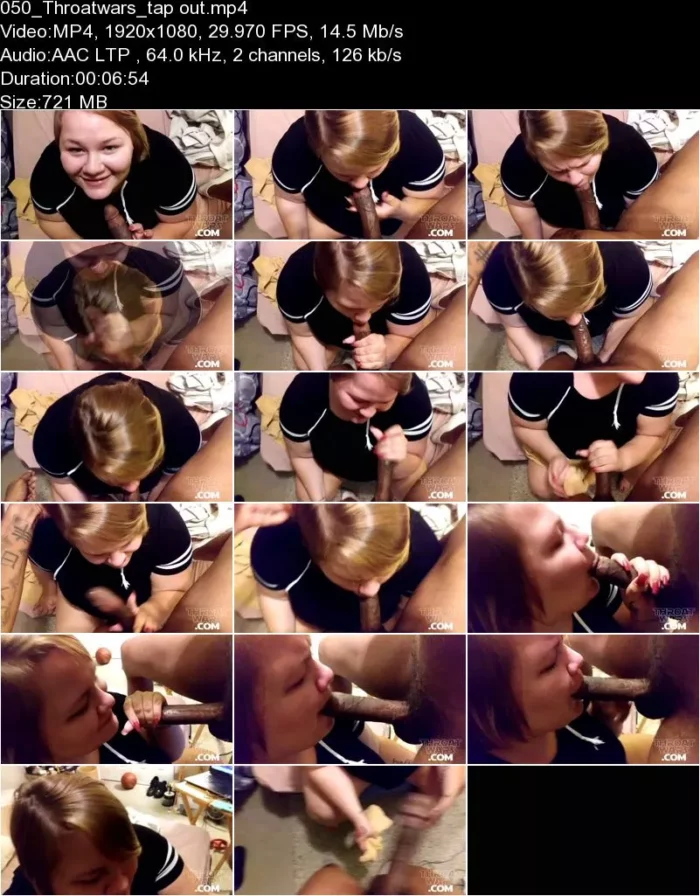 Throatwars - SiteRip 62 Clips [FullHD 1080p] (Interracial)