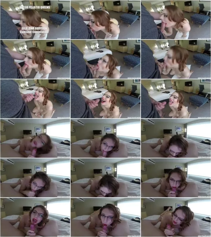 Ellie Zena -  Audition Cumshot Compilation [FullHD 1080p] (Aussie Fellatio Queens)