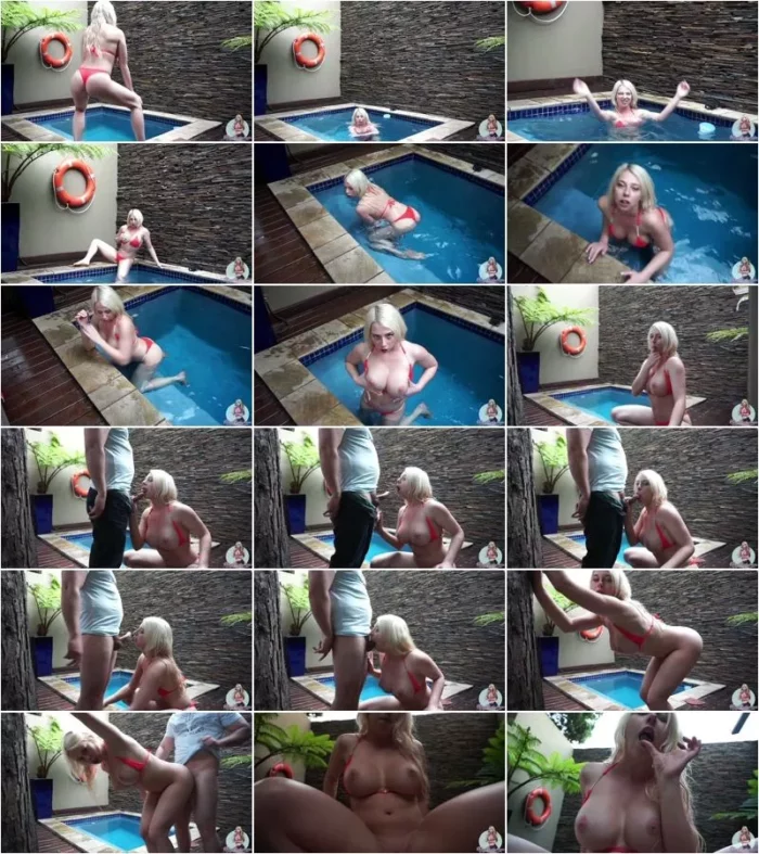 RileyParks - Bareback CREAMPIE BOY GIRL pool scene [FullHD 1080p] (Milf)