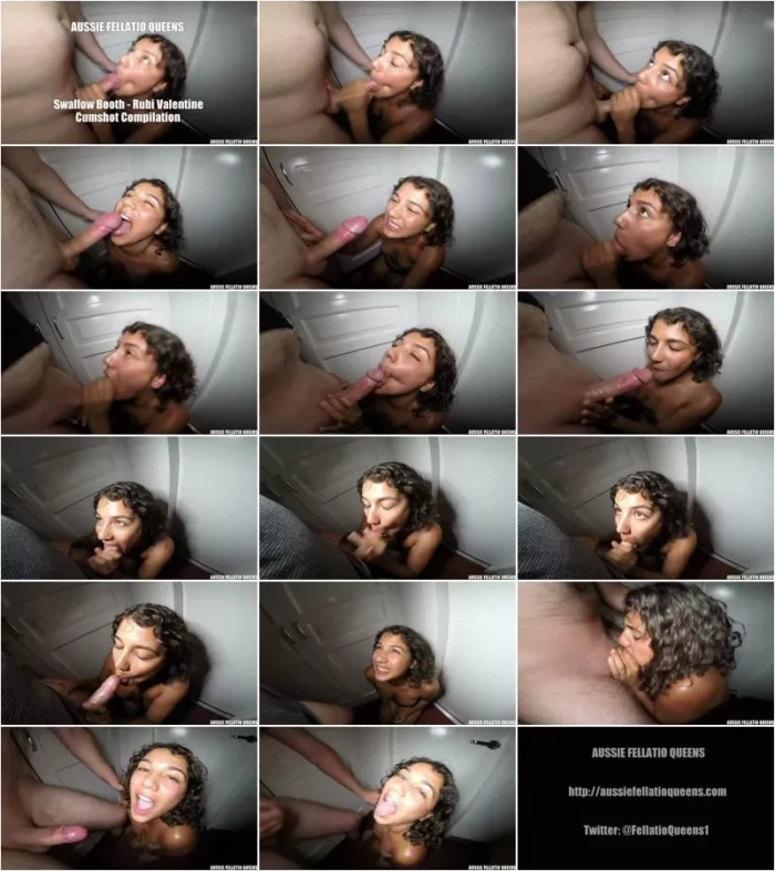 Rubi Valentine - Swallow Booth Rubi Valentine Cumshot Compilation [FullHD 1080p] (Aussie Fellatio Queens)