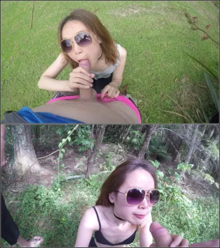 CumOnAnna - Double Facial In Public Park [HD 720p] (Asian)
