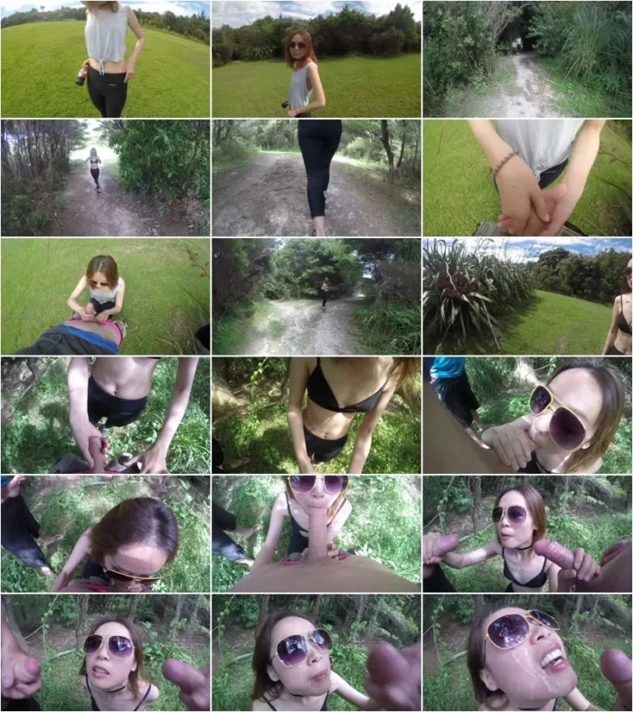 CumOnAnna - Double Facial In Public Park [HD 720p] (Asian)
