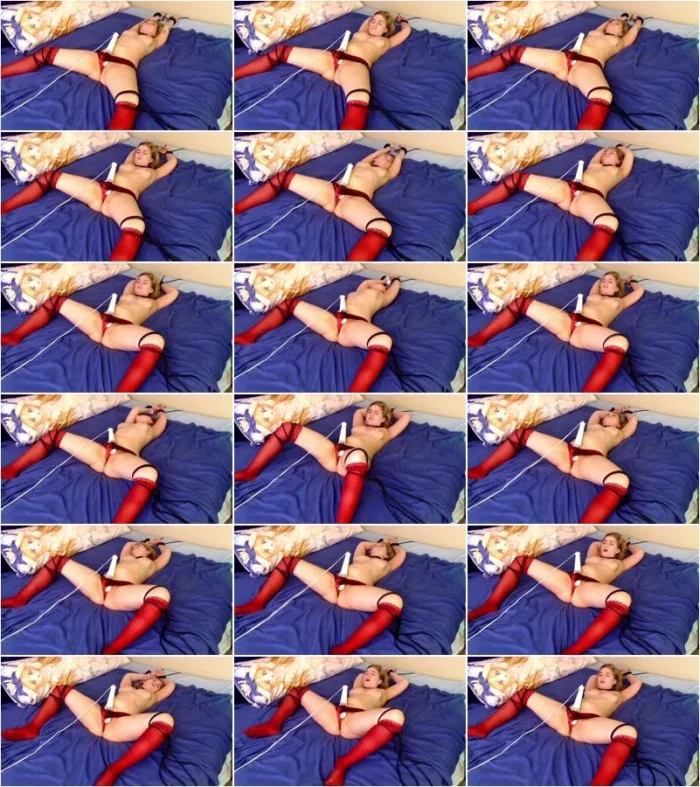 jaybbgirl - Bed Bondage and Orgasm Torment [FullHD 1080p] (Dildo)