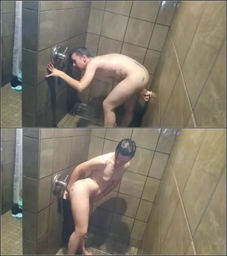 wifenxtdor - Amateur fucks herself in gym shower [FullHD 1080p] (Hotwife)
