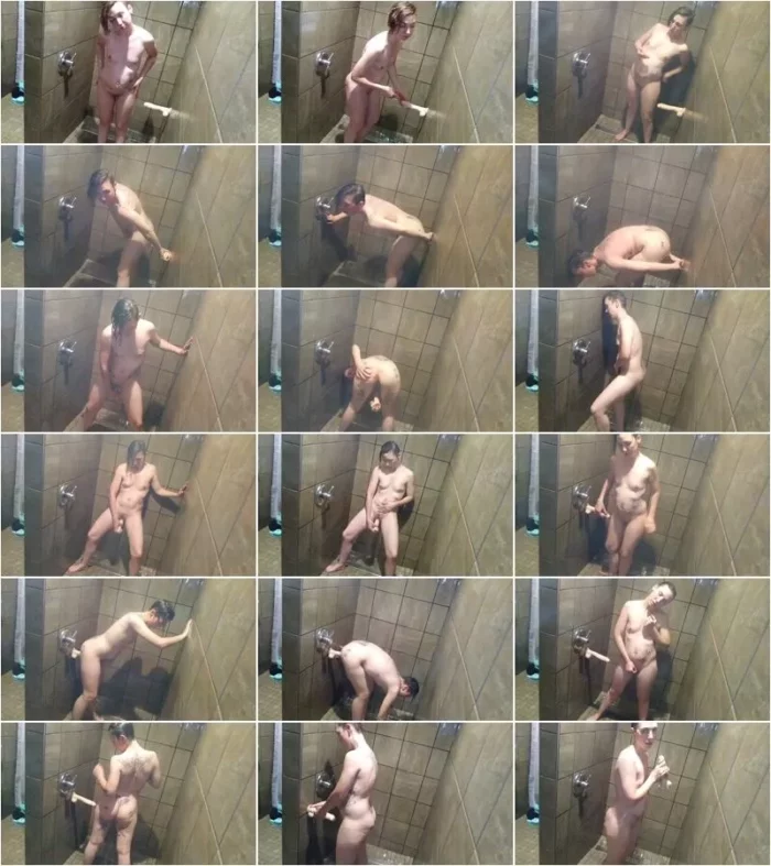 wifenxtdor - Amateur fucks herself in gym shower [FullHD 1080p] (Hotwife)