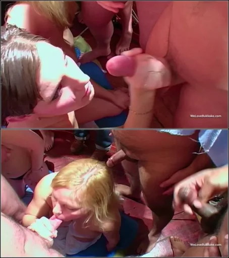 Amateur - 7793 - Older and Younger Cock Suckers Taking Facials (Donna X, Sofie) [FullHD 1080p] (WeLoveBukkake)