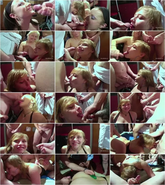Amateur - 9232 - Three Ladies Taking Facials and Cumshots at the Amateur Bukkake Party (Diana, Marie, Tina) [FullHD 1080p] (WeLoveBukkake)