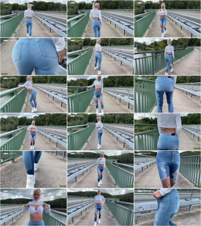 Lara-CumKitten - Public Jeans pss Walk - NS Flut bis in die Schuhe [FullHD 1080p] (MDH)
