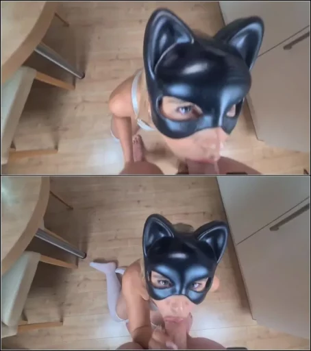 NinaSkyOfficial - Geiler Blowjob in der Kuche - Deepthroat auf die Titten gespritzt POV [FullHD 1080p] (MDH)