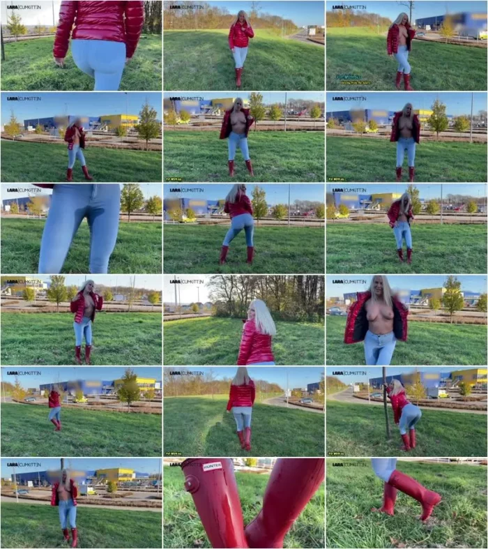 Lara-CumKitten - Public pss - Natursekt Flut in Jeans und Gummistiefel [FullHD 1080p] (MDH)