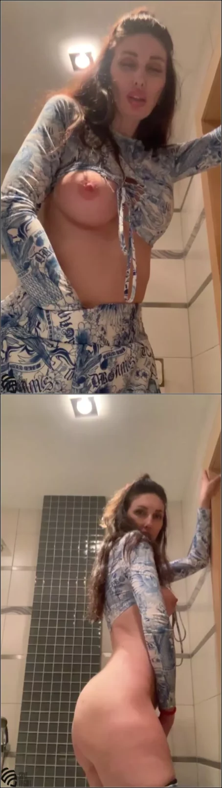 LizaVirgin - I masturbate in a public toilet [UltraHD/4K 3840p] (MILF)