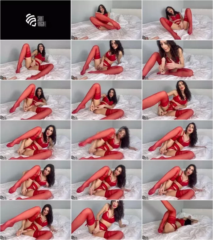 LizaVirgin - Lady in red getting orgasm [UltraHD/2K 2158p] (MILF)