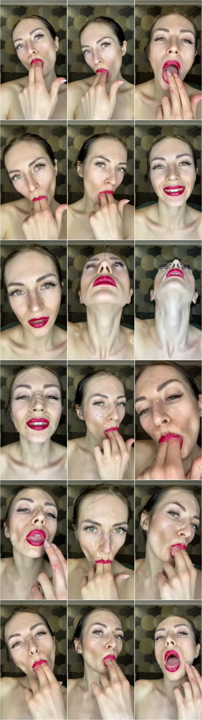 Princess_Monica - Sucking fingers and cum facial [UltraHD/2K 1920p] (Solo)