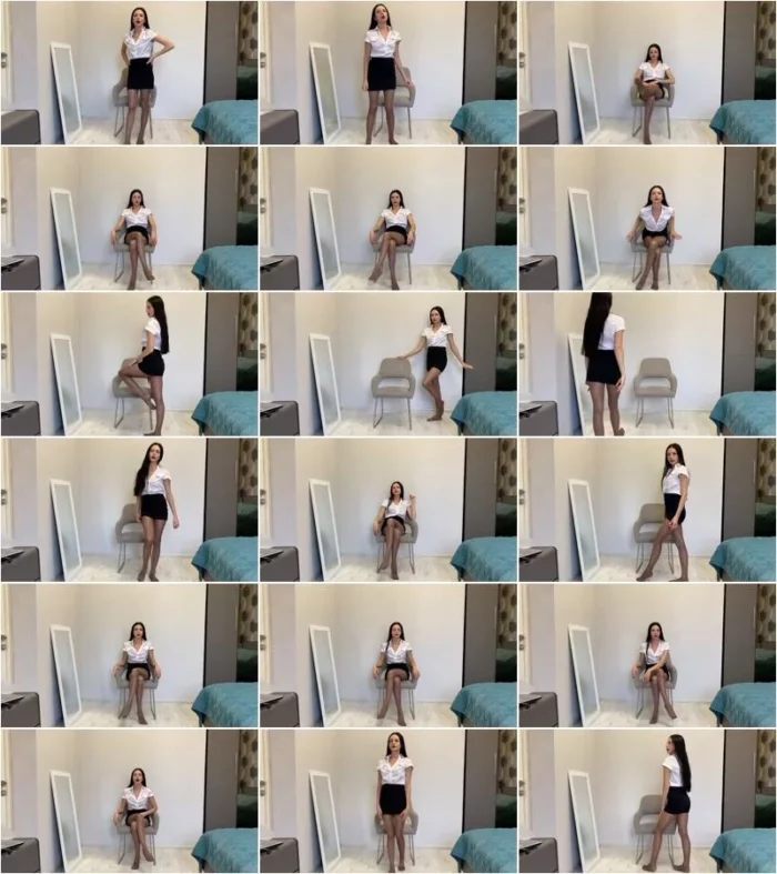 Princess_Monica - Legs tease in nylon pantyhose, mind fuck [FullHD 1080p] (Solo)