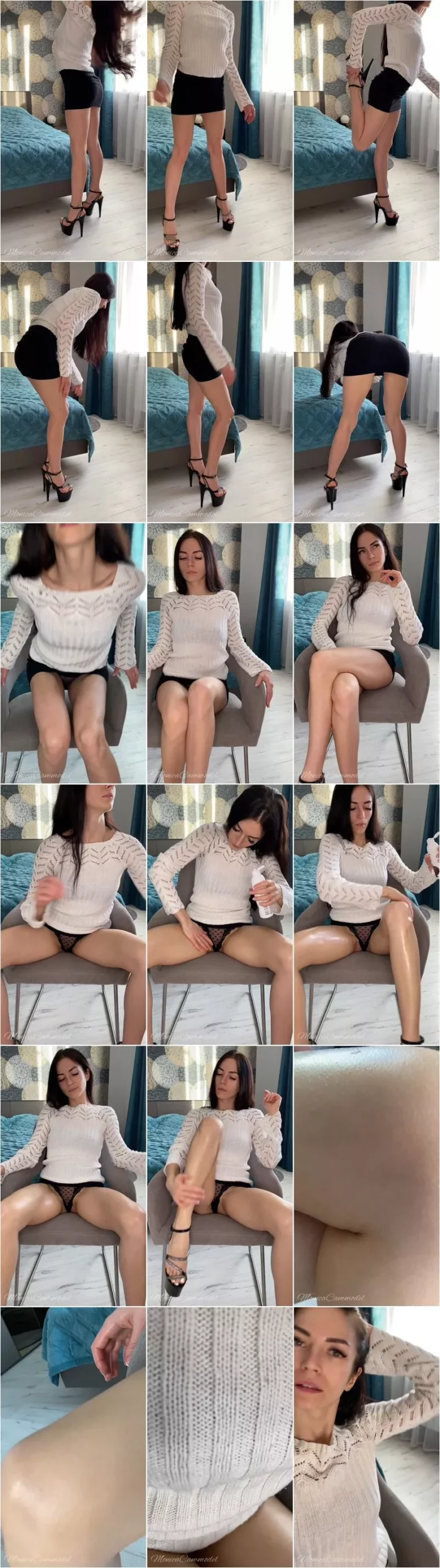 Princess_Monica - Stretching, crossed legs, oil legs tease [UltraHD/2K 1920p] (Solo)