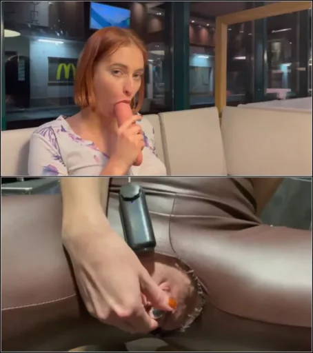 Dollydyson - Notgeil im Fast Food Restaurant - Sperma und Squirt statt Burgersauce [HD 720p] (MDH)