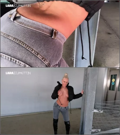 Lara-CumKitten - Jeans und Stiefel Bitch - Public eingepsst auf Parkdeck 9 [FullHD 1080p] (MDH)