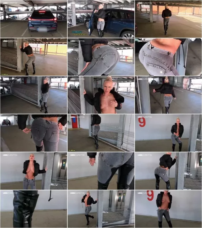 Lara-CumKitten - Jeans und Stiefel Bitch - Public eingepsst auf Parkdeck 9 [FullHD 1080p] (MDH)