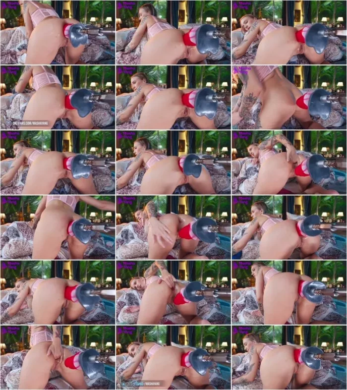 MashaYang - Giant Butt Plug On Fucking Machine Destroys My Tiny Ass [UltraHD/4K 2160p] (Dildo)
