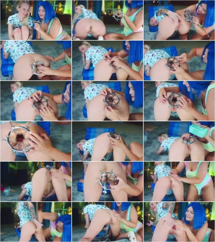 MashaYang - Teen Lesbians Stretch Asshole With HUGE Speculum And Show Inside [UltraHD/4K 2160p] (Dildo)