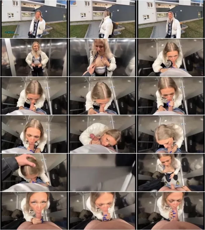 LisaSchubert - FAN-QUICKY - Im Fahrstuhl geblasen und fast erwischt [HD 720p] (MDH)