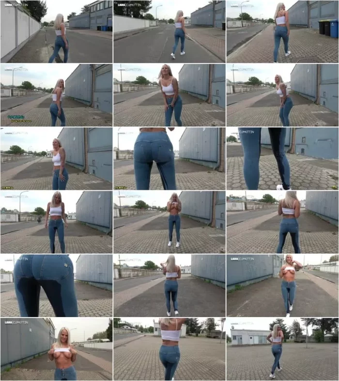 Lara-CumKitten - JEANS und SNEAKER vollgepsst - PUBLIC PSS an der Strasse [UltraHD/4K 2160p] (MDH)