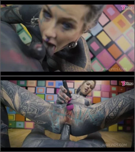 Anuskatzz - Tattoo Couple Hard Pov Sex - Anal Fuck, Gapes, Sloppy BJ, Anal Creampie, Female Orgasm [HD 720p] (LegalP0rno)
