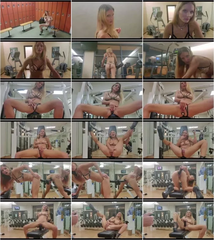 Hope Penetration -  Gym Slut Takes a 12 inch Black Dildo with squirt [FullHD 1080p] (Dildo)