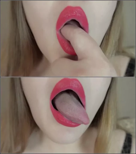 Victoria Romanova - Lips and long tongue fetish [FullHD 1080p] (Big Tits)