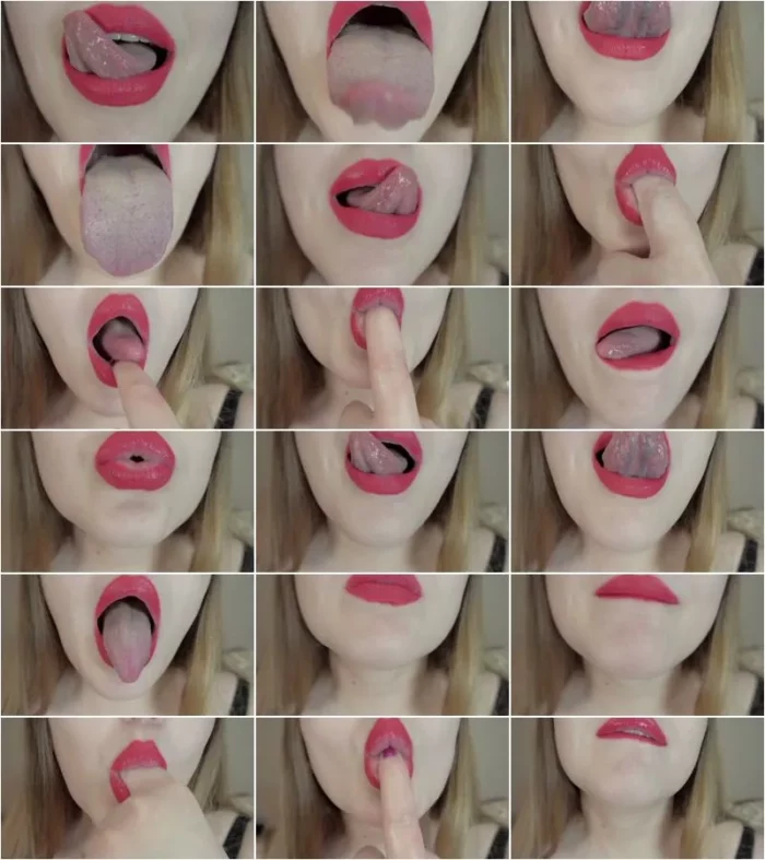 Victoria Romanova - Lips and long tongue fetish [FullHD 1080p] (Big Tits)