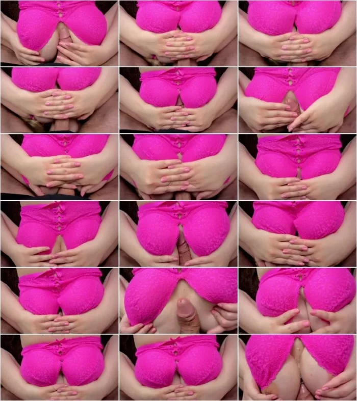 Victoria Romanova - Quick titfuck cum in pink bra [FullHD 1080p] (Big Tits)