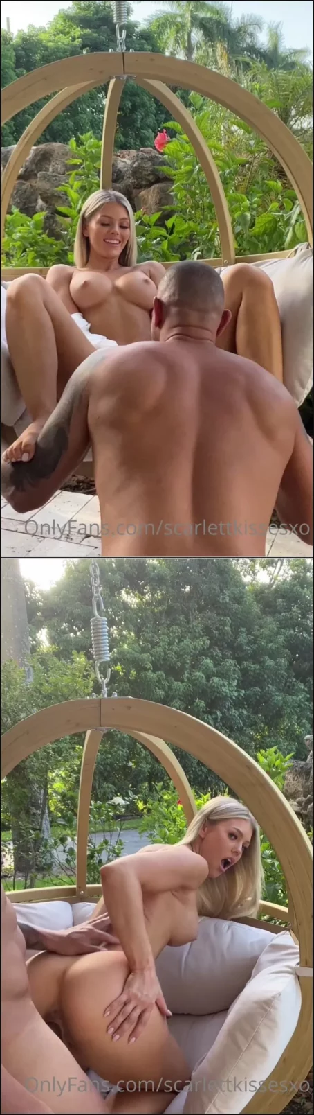 ScarlettKissesxo - Fucked In The Garden [UltraHD/2K 1920p] (Milf)