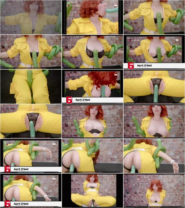 Lana Rain  - April O\'Neil Tentacle Fucked LIVE | TMNT 14.10.2022 [UltraHD/4K 2160p] (Dildo)