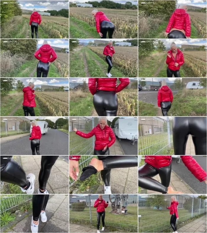 Lara-CumKitten - Public Leggings pss - Sexy in Daunenjacke und Sneakern [FullHD 1080p] (MDH)