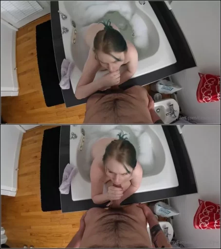 Cassie0pia - Bathtub Blowjob Facial 03.02.2023 [FullHD 1080p] (Big tits)