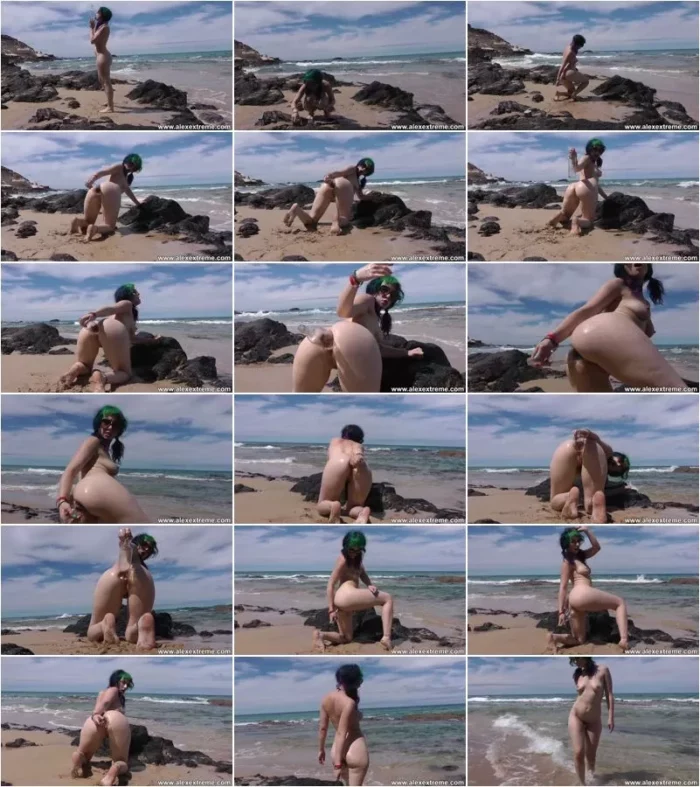 Proxy Paige - Naked anal beauty Proxy Paige fuck her ass with wine bottle at the beach 31.03.2023 [FullHD 1080p] (Alex Extreme)